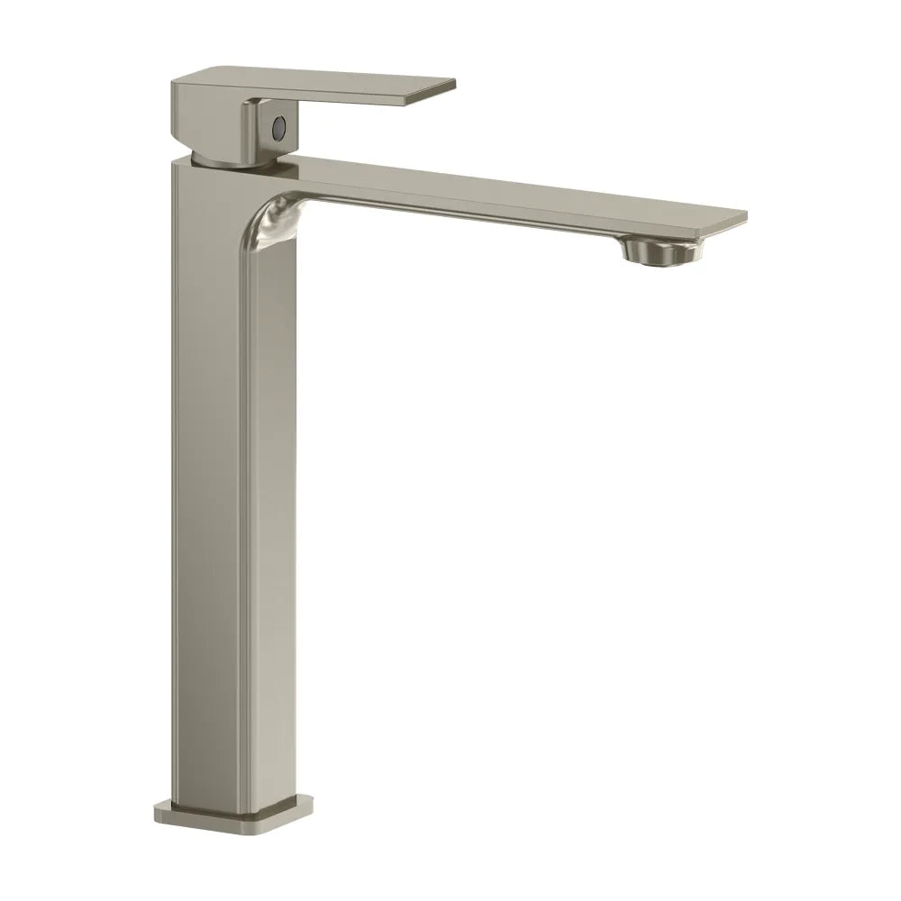 Set miscelatori: lavabo alto bidet senza scarico ed esterno doccia nickel spazzolato | Ingrid