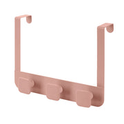 Gancio bagno triplo in acciaio e plastica rosa quadrato Fiore