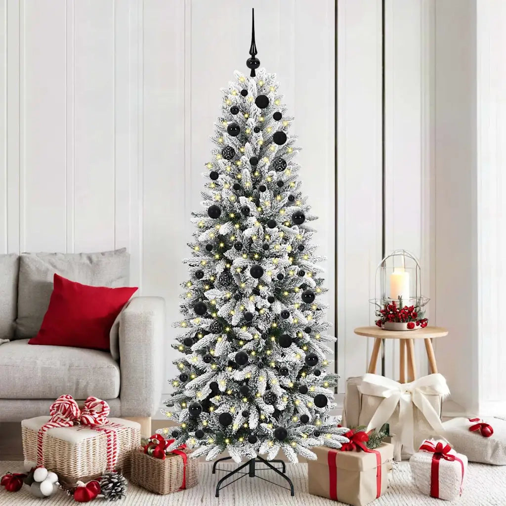 Albero di Natale | Decorazioni natalizie artificiale con 300 LED Bianco 180 cm