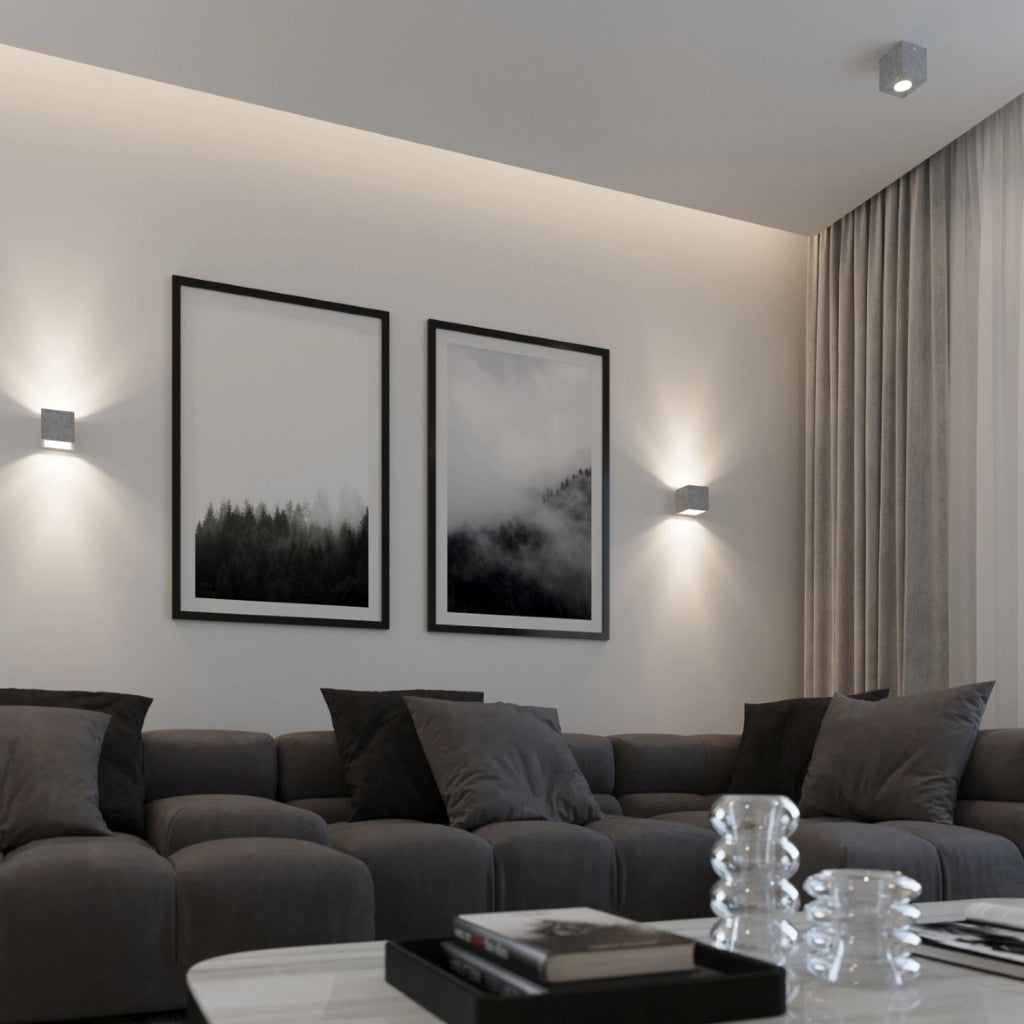 Applique TETRIS cemento grigio G9 1 luce Pure Lume PU.0487
