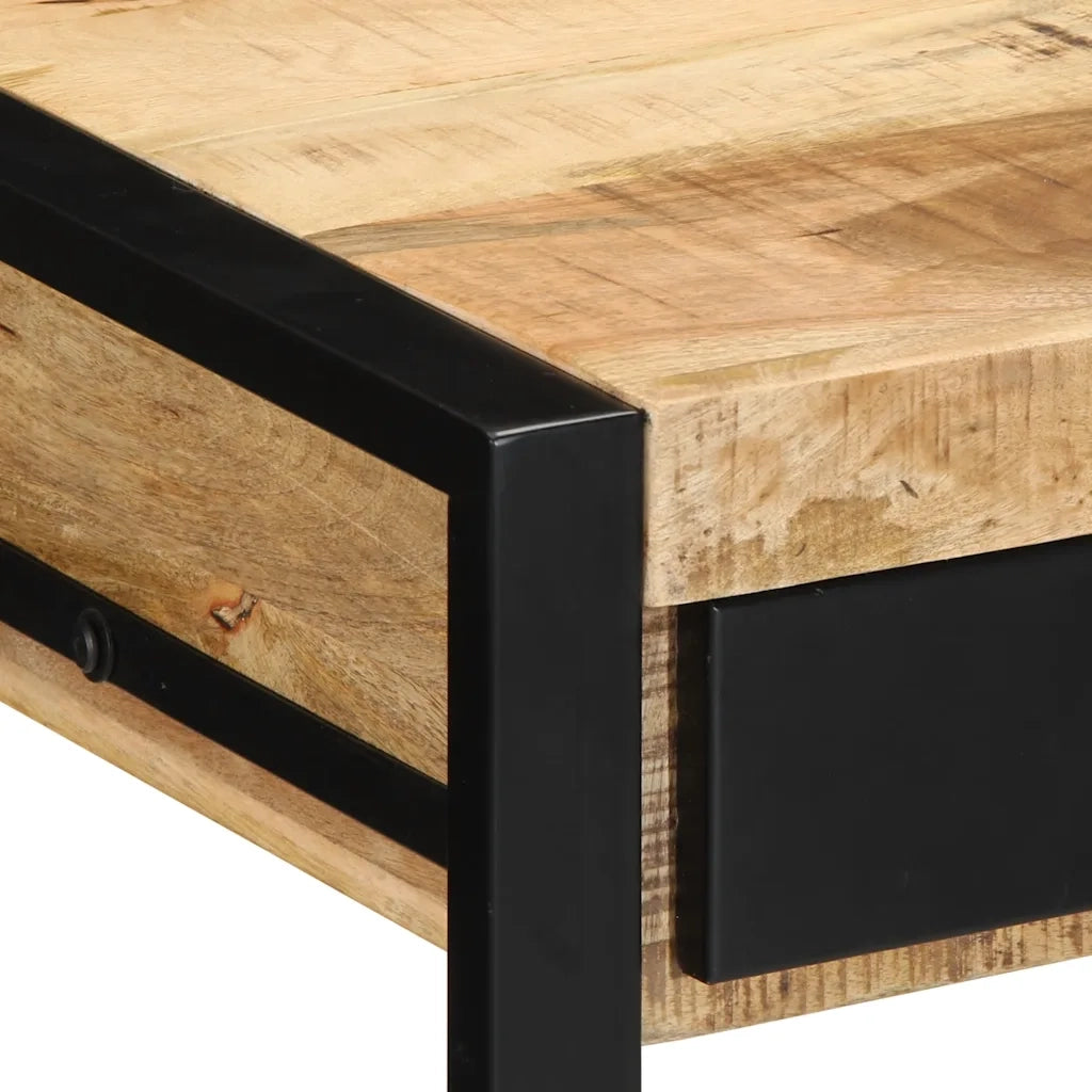 Scrivania-Scrivanie per ufficio e studio-Scrittoio 100x50x75 cm in Legno Massello di Mango Grezzo