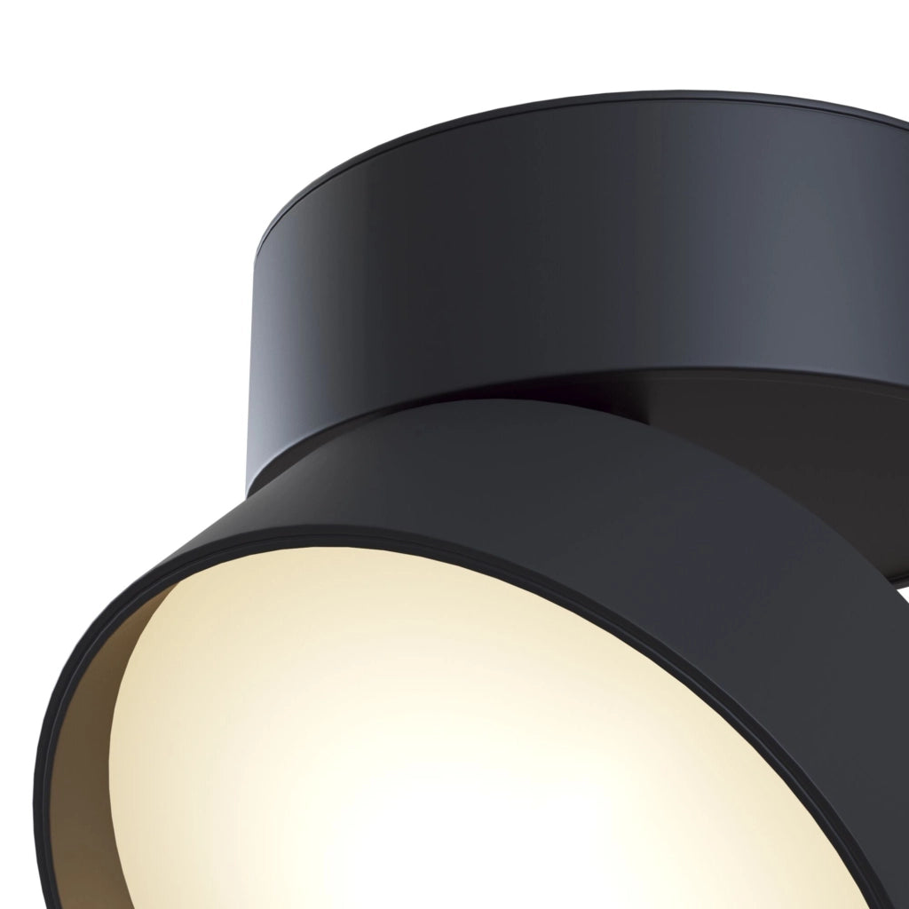 Plafoniera Ceiling & Wall in Alluminio Onda Nero