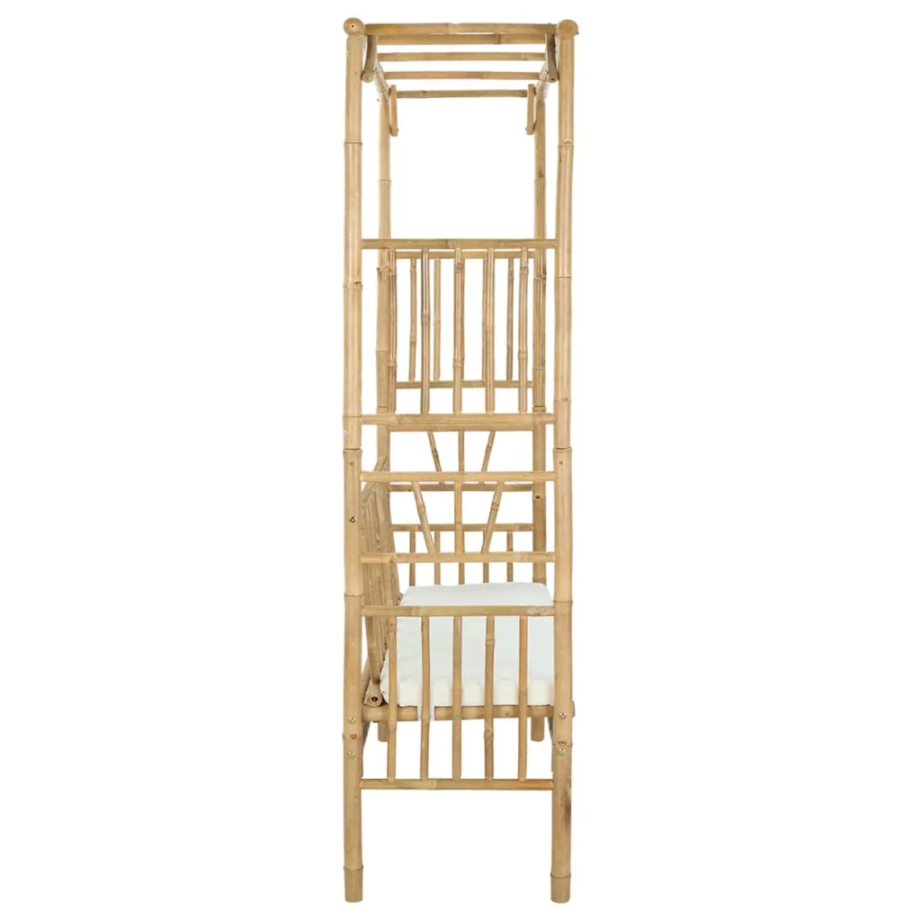 Arco da Giardino con Panchina Naturale 115 x 50 x 205 cm Bambù 42028057