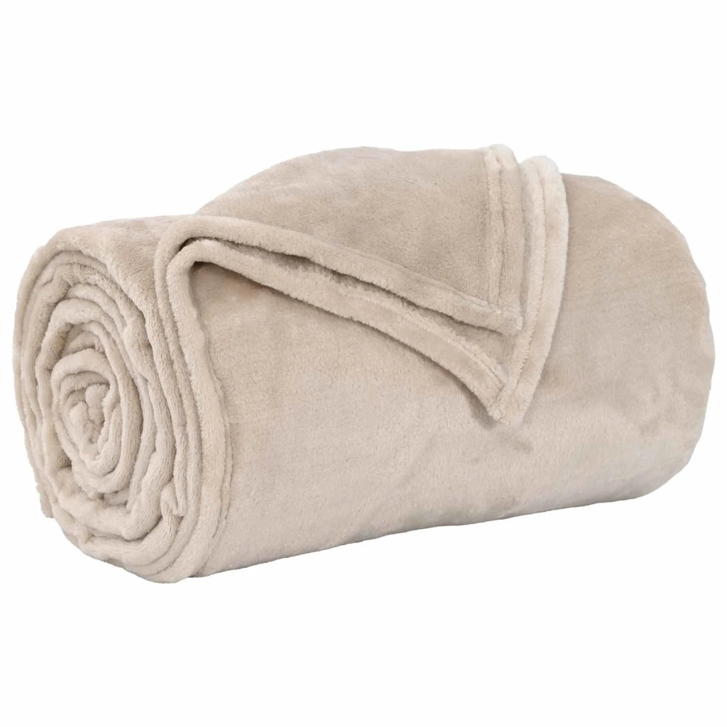 Coperta Beige 130 x 150 cm Panno