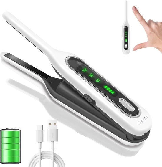 Stilizzatore per Capelli a Batteria - Stilizzatore e Curling a Due in Uno per Viaggio