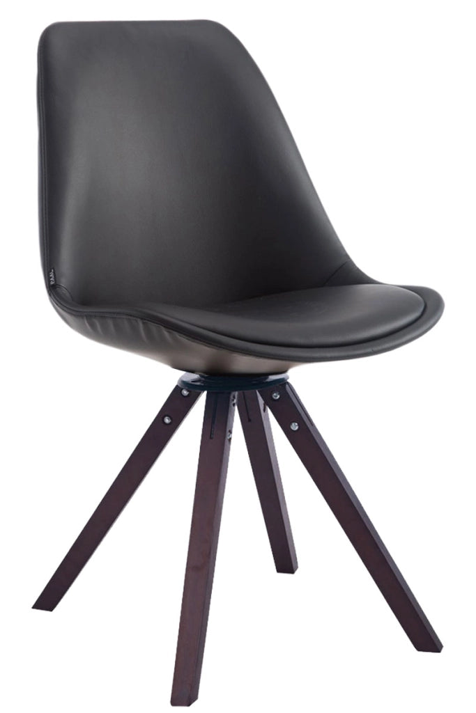 Sedia Girevole Calais in Similpelle noce,nero