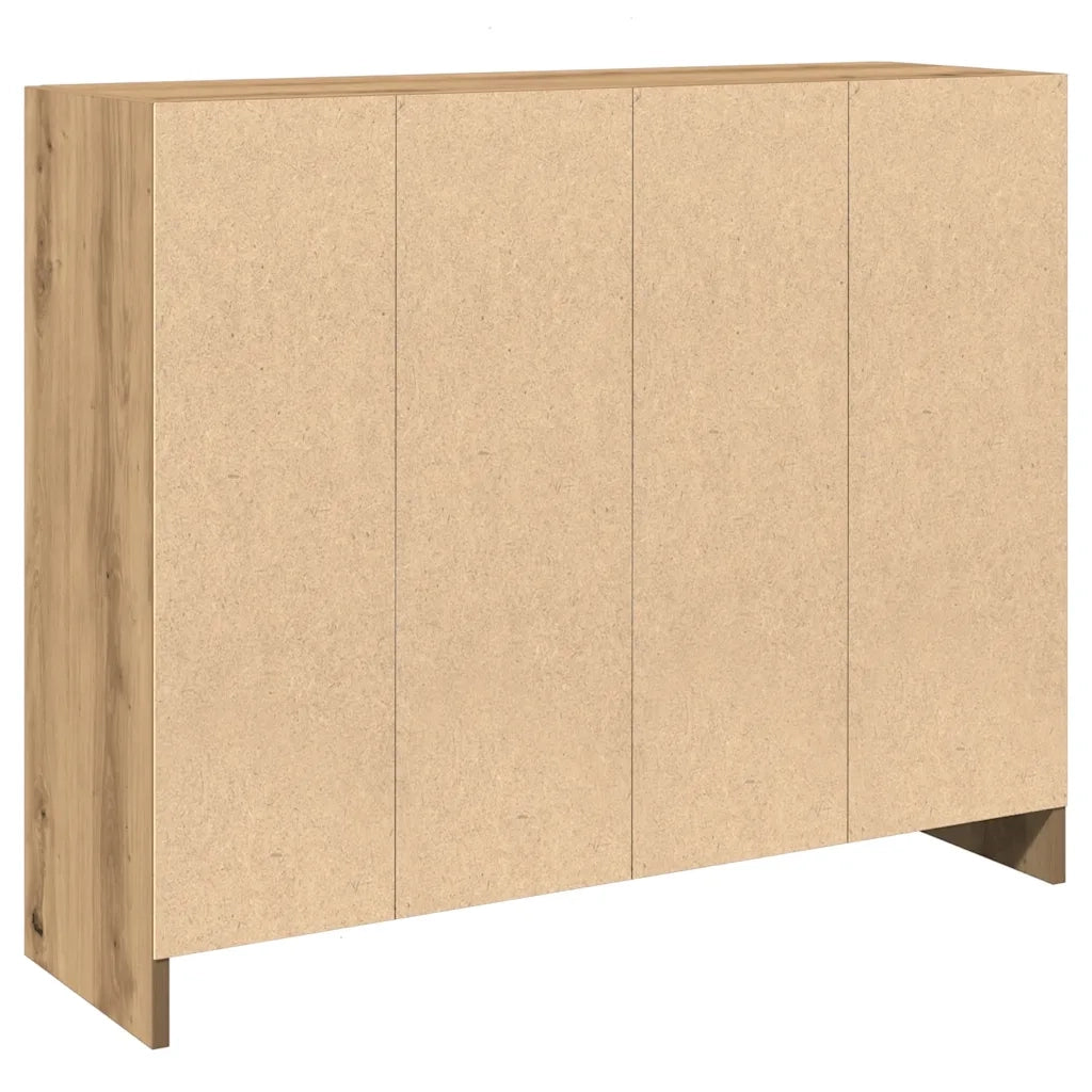 Credenza Rovere Artigianale 91x28x75 cm in Legno Multistrato 855895