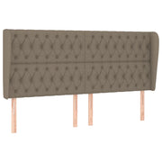 Testiera | Testata ad Orecchio Tortora 183x23x118/128 cm in Tessuto