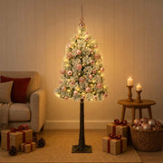 Albero di Natale artificiale con rami snodati e palline 150 cm 3465836