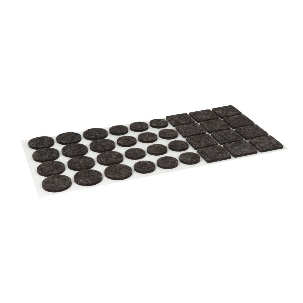 Feltrini adesivi assorititi marroni 108 pz.