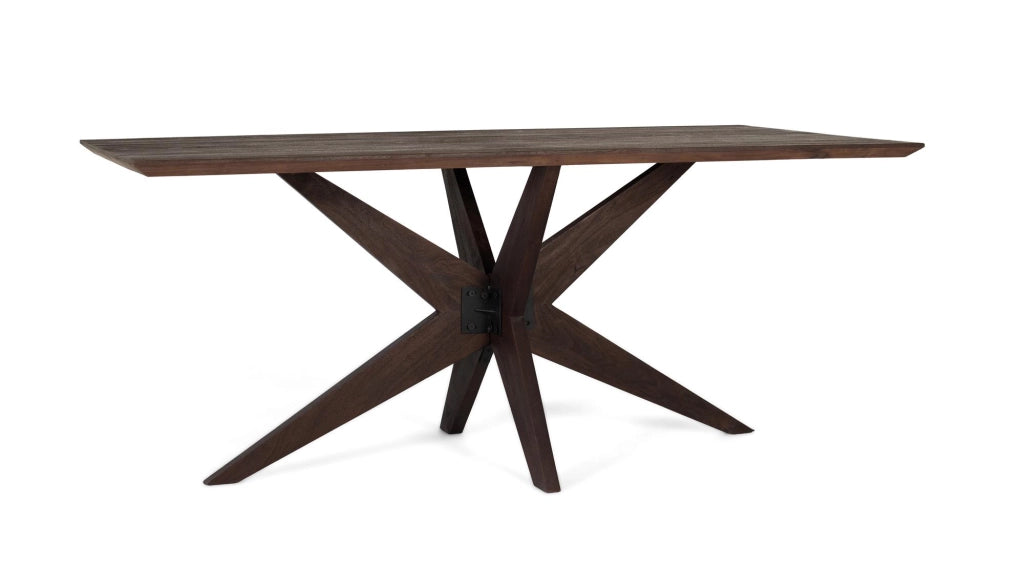 Tavolo da pranzo rettangolare in legno di mango wengé 180 cm