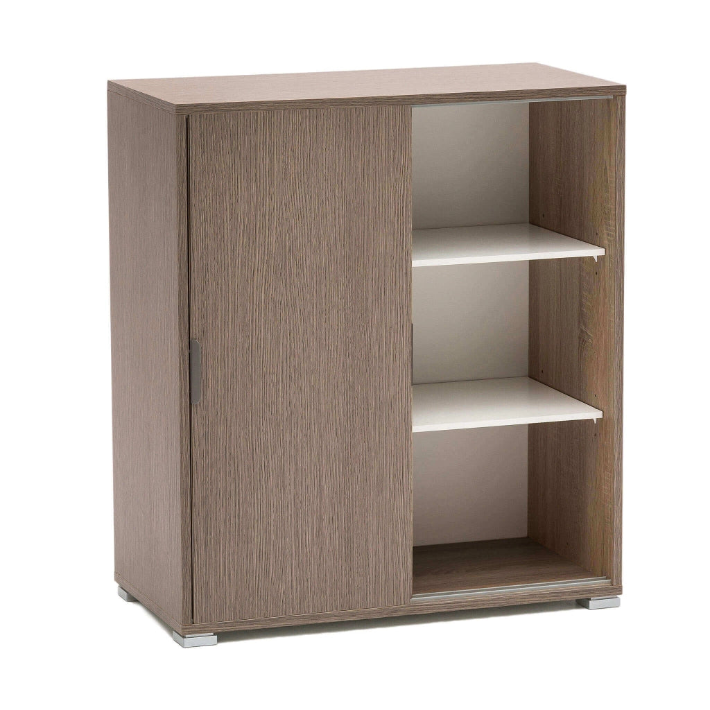 Armadietto da Bagno con 2 ante in Legno Composito cm 75x38x85 - KODEY