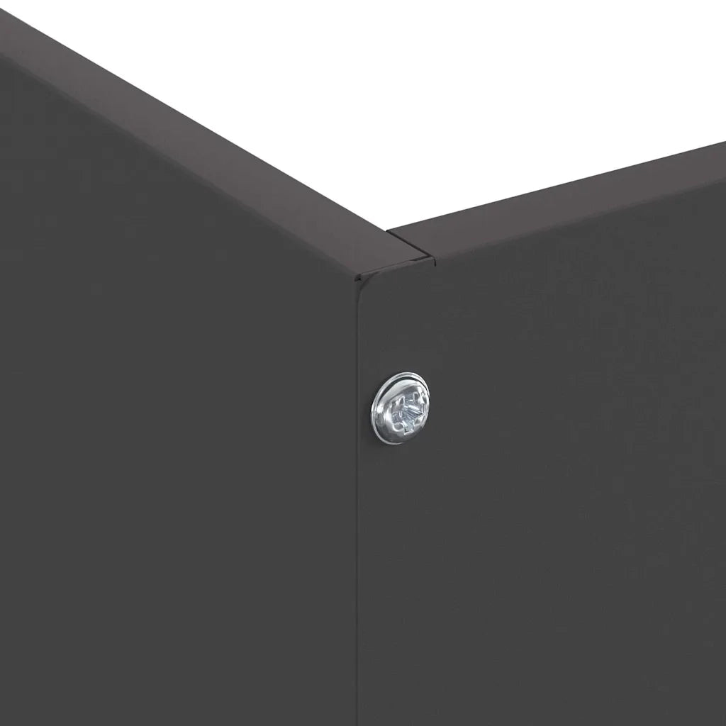 Bordura per Prato 6 pcs Nero 50 x 50 x 13 cm Acciaio