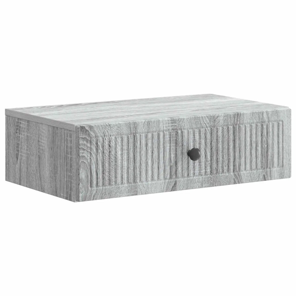Tavolino da Parete Laterale Grigio Sonoma 59 x 34,5 x 17 cm 897981