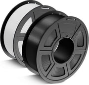 Filamento per Stampante 3D PLA Plus 1.75mm - Resistente e Forte, Nero e Bianco, 1,1 kg (2 Pacchi)