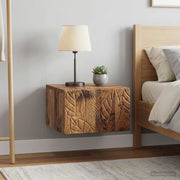 Mobiletto da notte a muro 2 pz Legno antico 49 x 34,5 x 20 cm 898802
