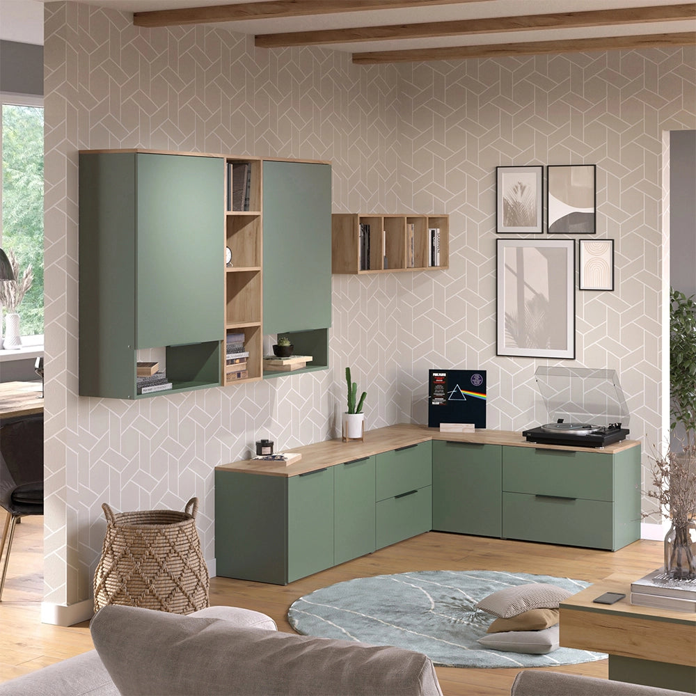 Vicco Credenza Verde 80 x 50 cm con porta