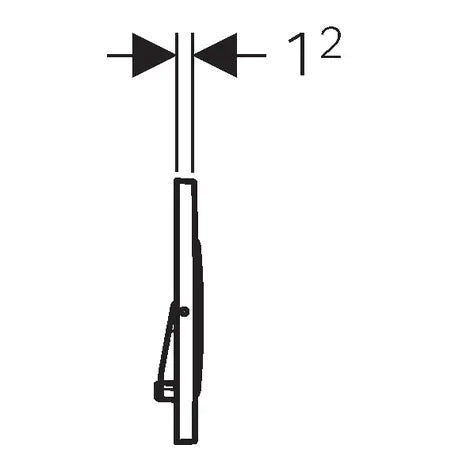 PLACCA DI COMANDO SIGMA 20 ANTIVANDALO INOX- Acciaio Spazz. -Bordi lucidi- GEBERIT- pezzi 1