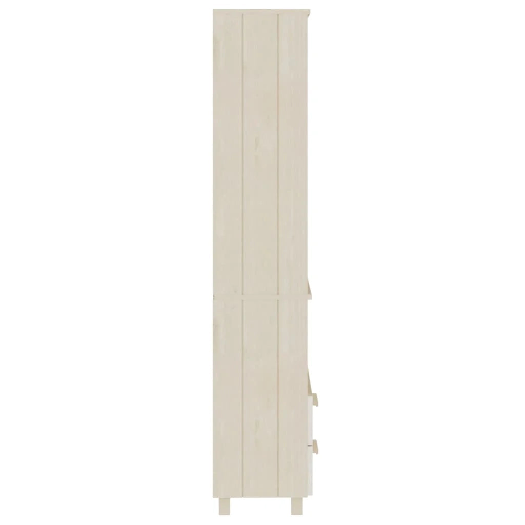 Buffet credenza cassettiera armadio mobile contenitore organizer per cucina soggiorno salotto 60 x 35 x 180 cm legno massello di pino marrone 02_0032174