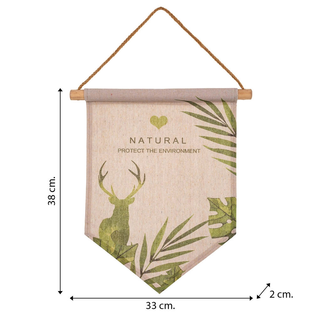Tela in tessuto stampato pergamena 33x38x2h