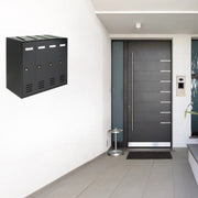 ALUBOX CUBO Cassette Postali Condominiali 4 Posti 38,5X43X25 Cm In Lamiera Zincata Cassetta Postale Condominiale Verticale Da Interno Ed Esterno Protetto COLORE: ANTRACITE