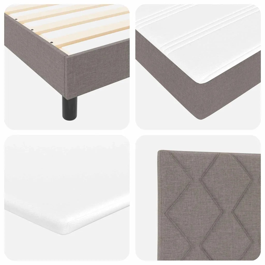 Letto a molle con materasso Talpa 140 x 200 cm Tessuto 3340091