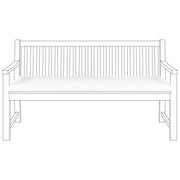 Cuscino per panca da Giardino in Poliestere bianco 160 cm resistente all'acqua 152 x 54 cm Giardino