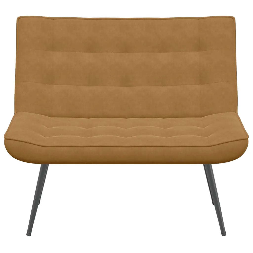 Panca Marrone 110x74x84 cm in Velluto 4012344