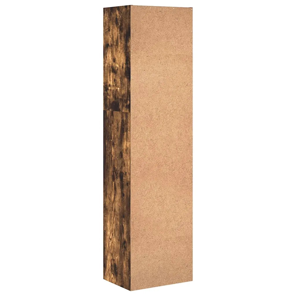 Libreria-Scaffale per Libri-Mobile di Stoccaggio Rovere Fumo 40x30x152 cm in Legno Multistrato