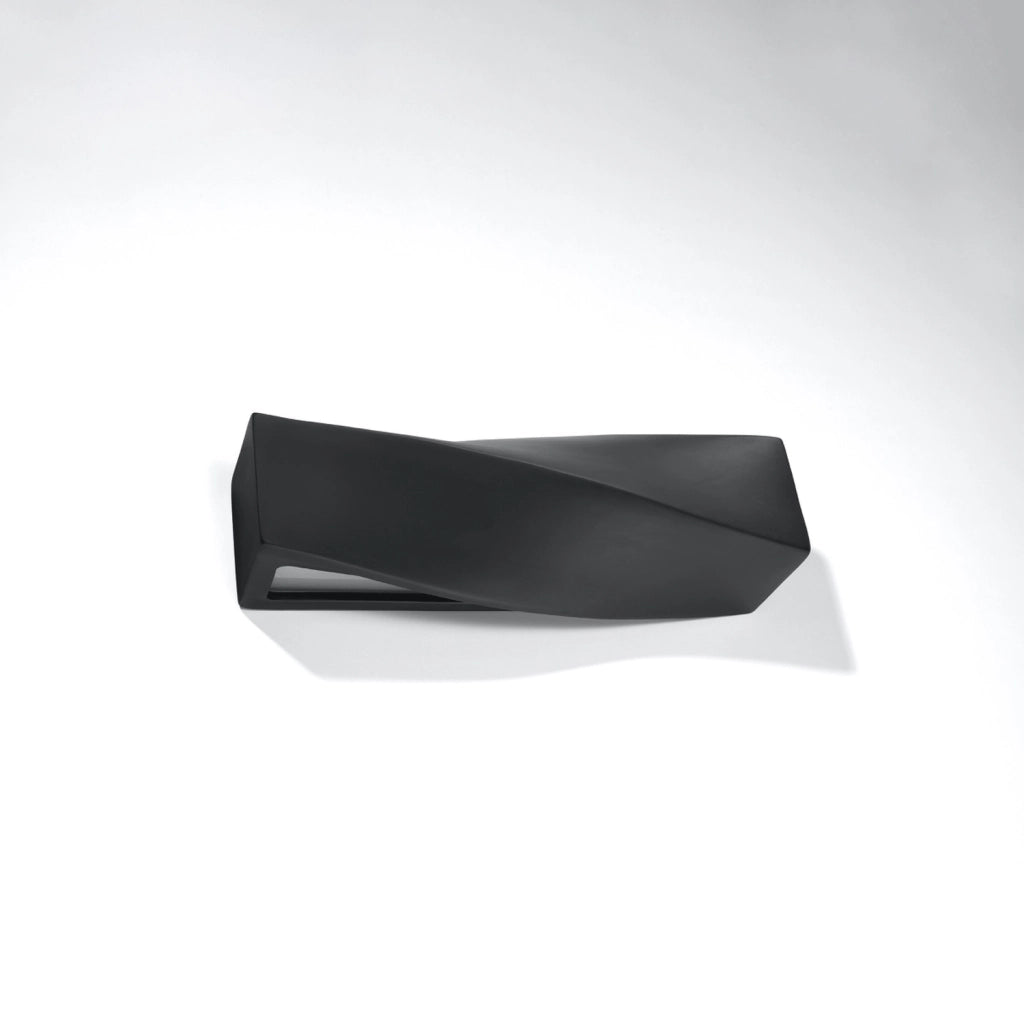 Applique DELTIO nera ceramica/vetro E27 Pure Lume IP20
