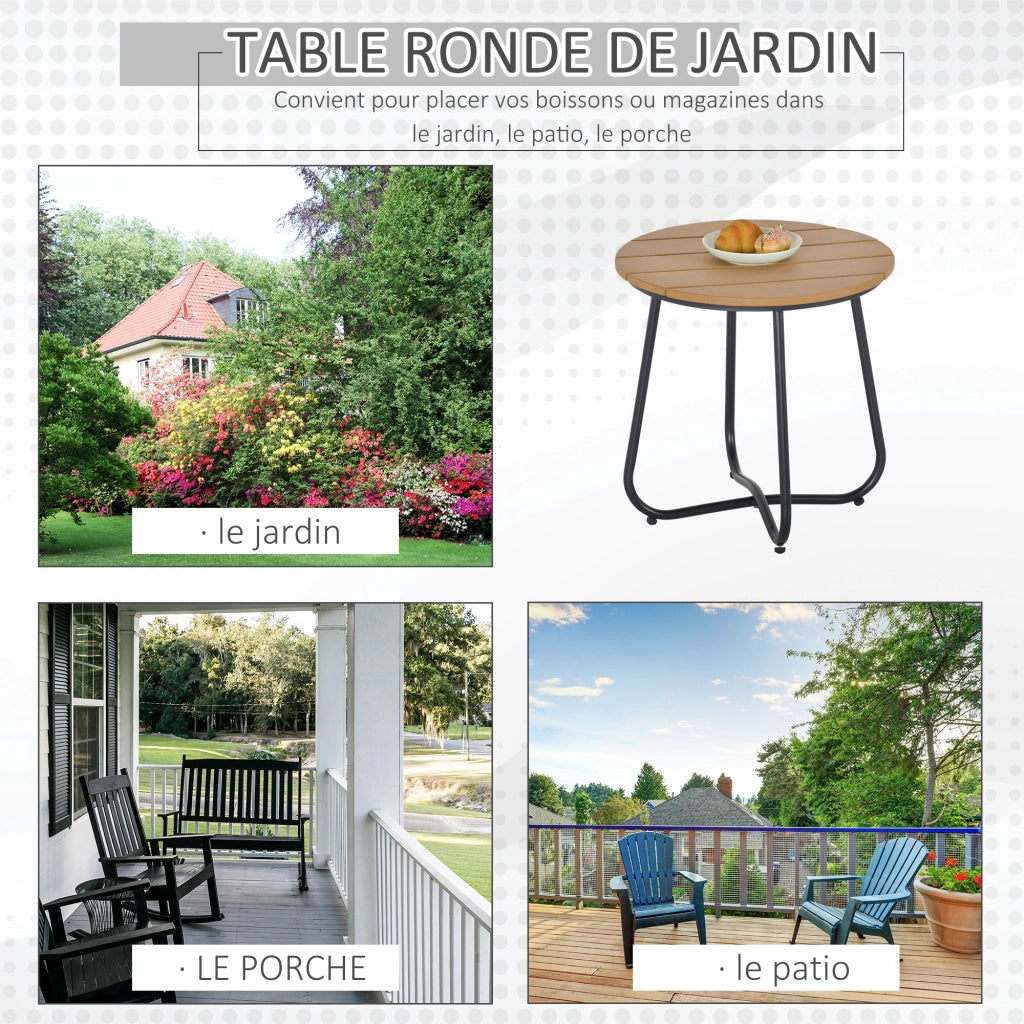Tavolino rotondo ¨C zephmum ¨C acciaio marrone ?49x48H