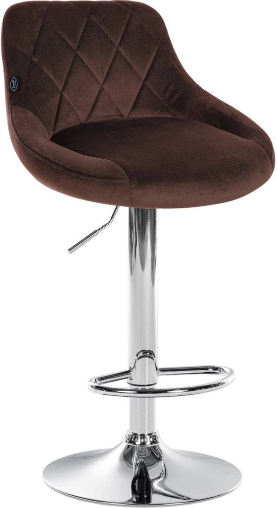 2er Set Barhocker Lazio Samt chrom