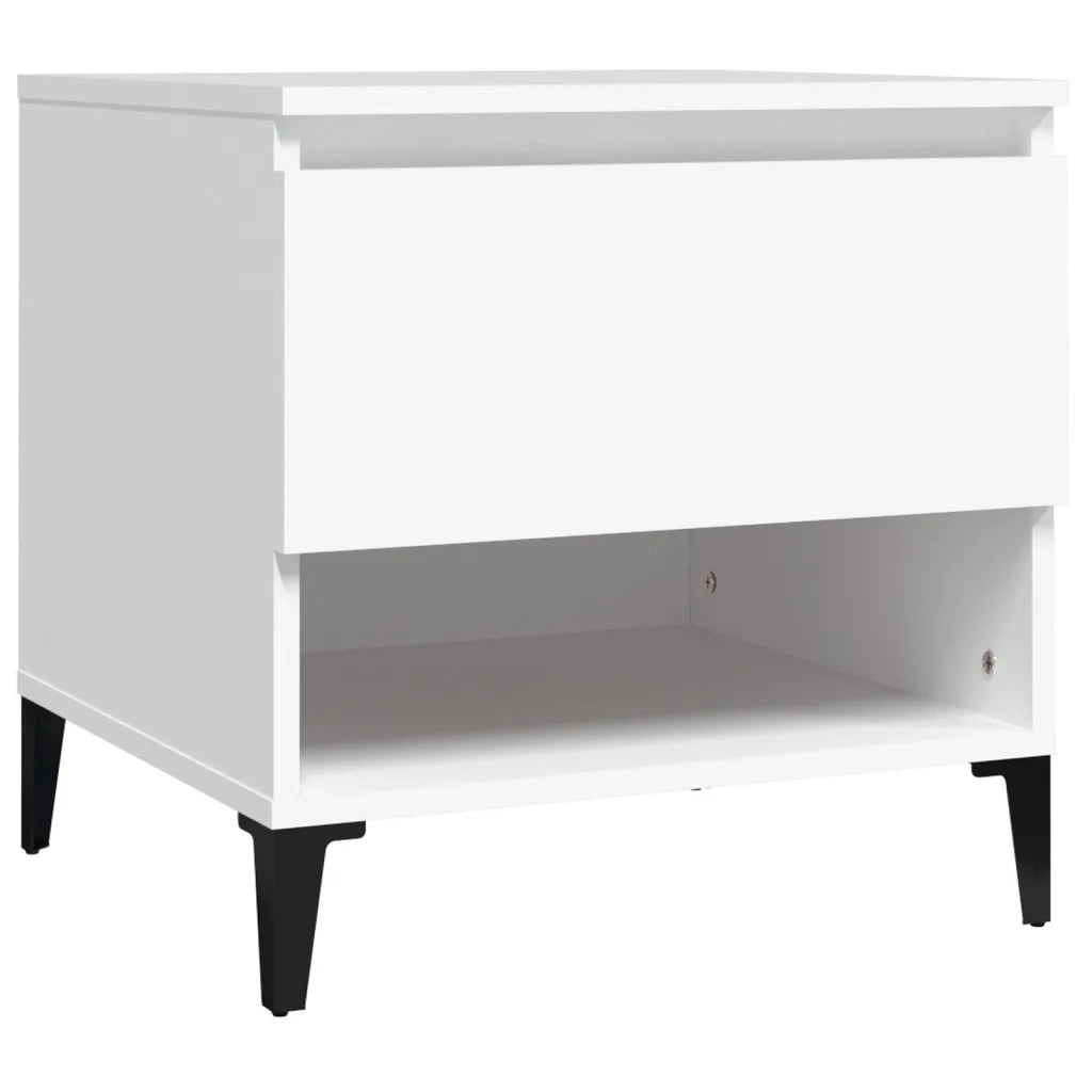 Tavolino-Tavolino da soggiorno-Tavolo Bianco 50x46x50 cm in Legno Multistrato