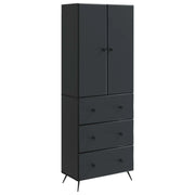 Set di armadi 2 pcs Nero 66 x 34,5 x 90 cm Legno ingegnerizzato