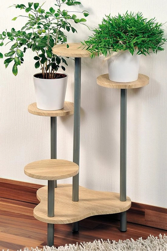 Supporto per fiori, metallo, beige, 44 x 44 x 72,5 cm