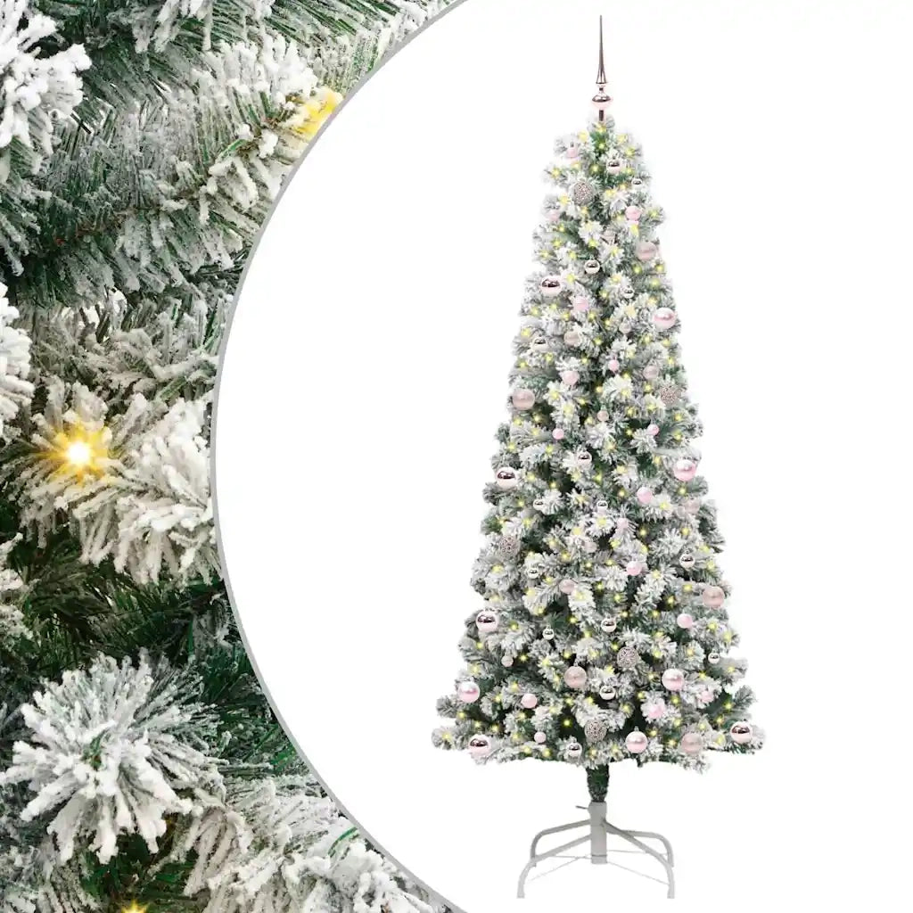 Albero di Natale Artificiale-Albero Natalizio con Rami Pieghevoli 240 cm 147151