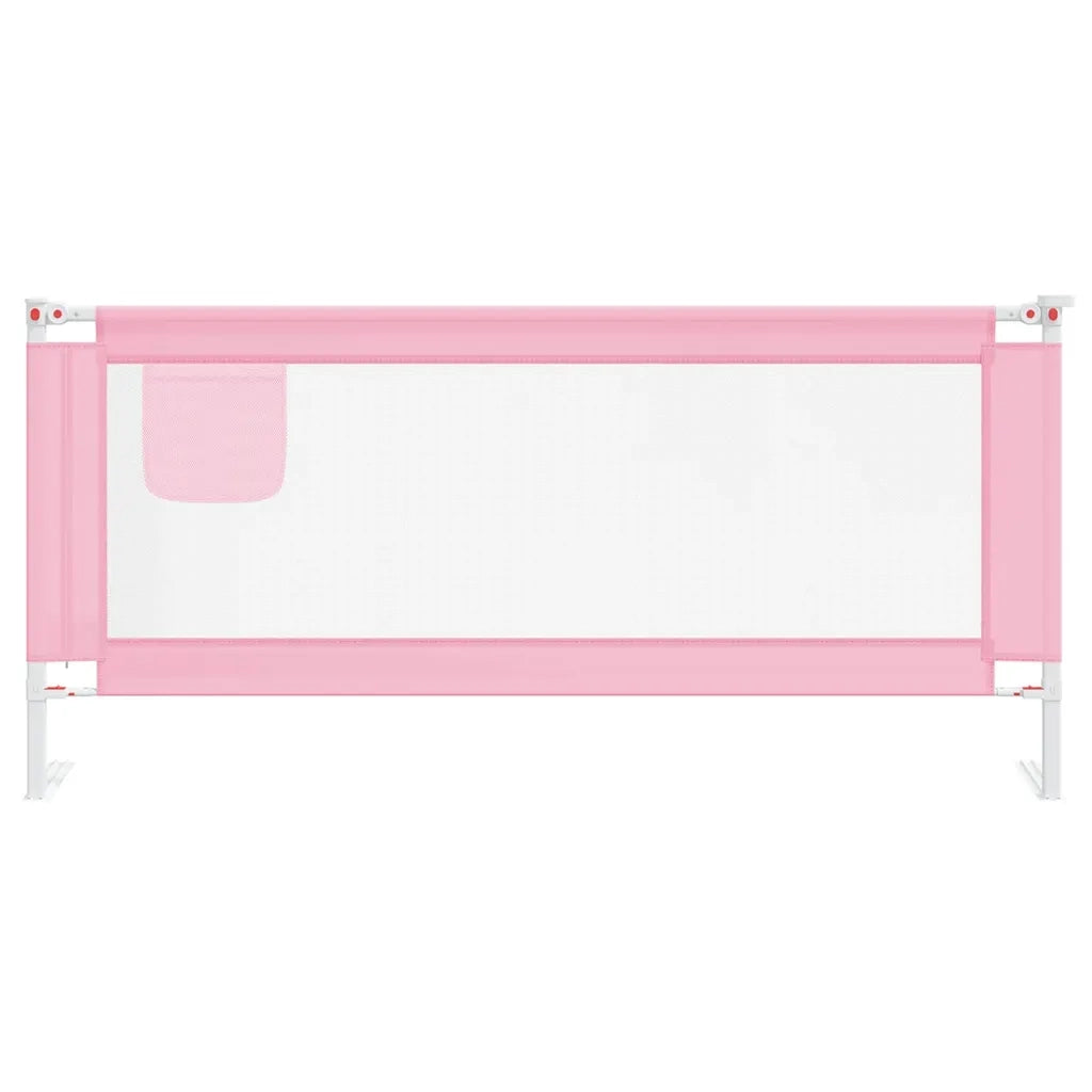 Sponda Letto di Sicurezza per Bambini Rosa 200x25 cm Tessuto 10206