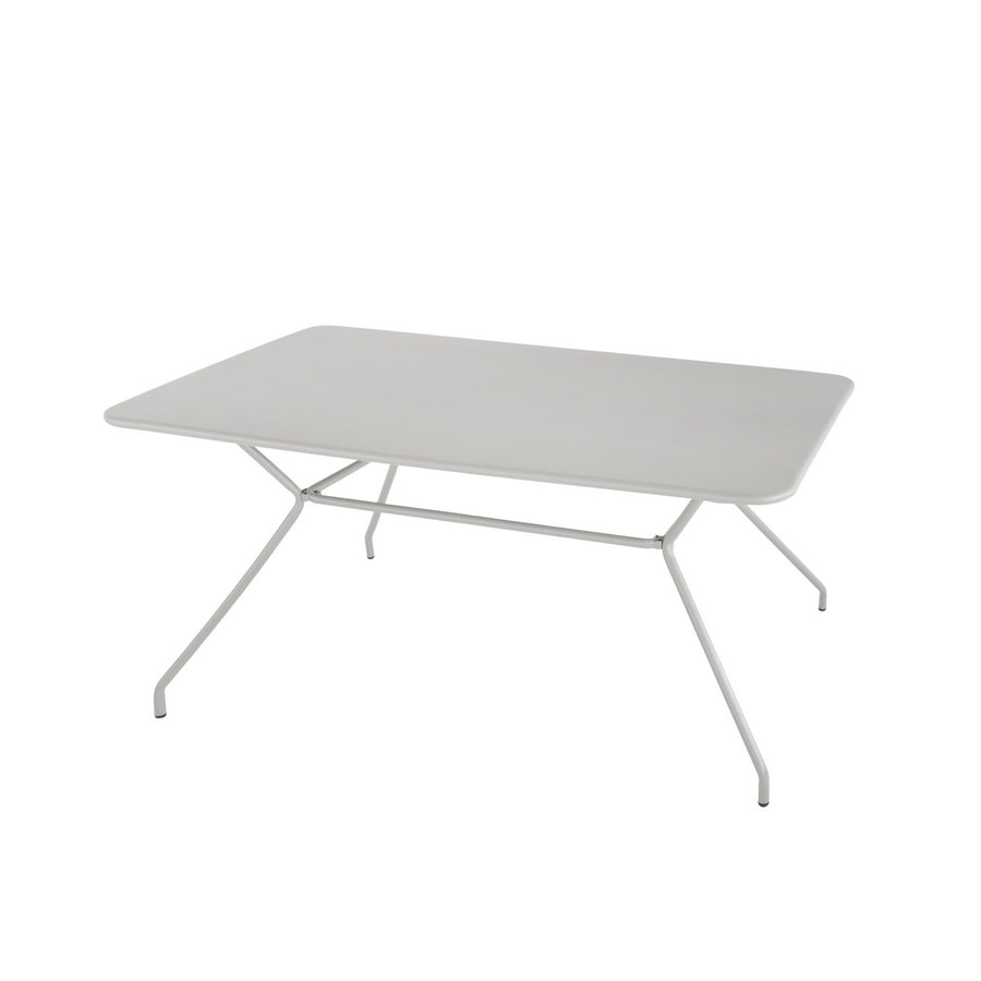 Tavolo da Giardino 150x80xH75 cm in metallo Cara Grigio