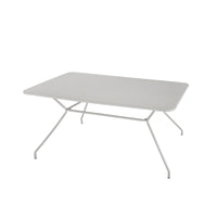 Tavolo da Giardino 150x80xH75 cm in metallo Cara Grigio