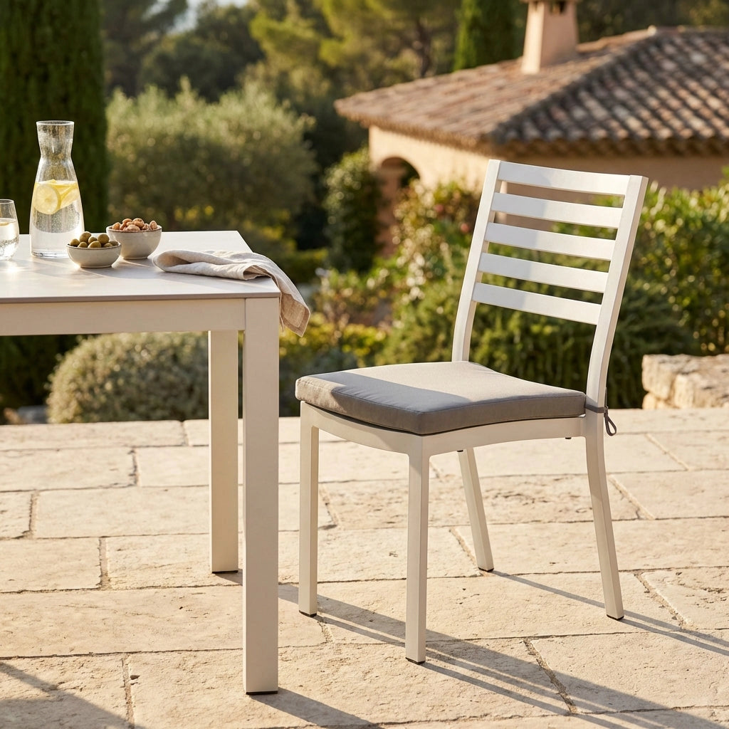 Sedia da Giardino Impilabile in Alluminio cm 46x59x85 - DAVID