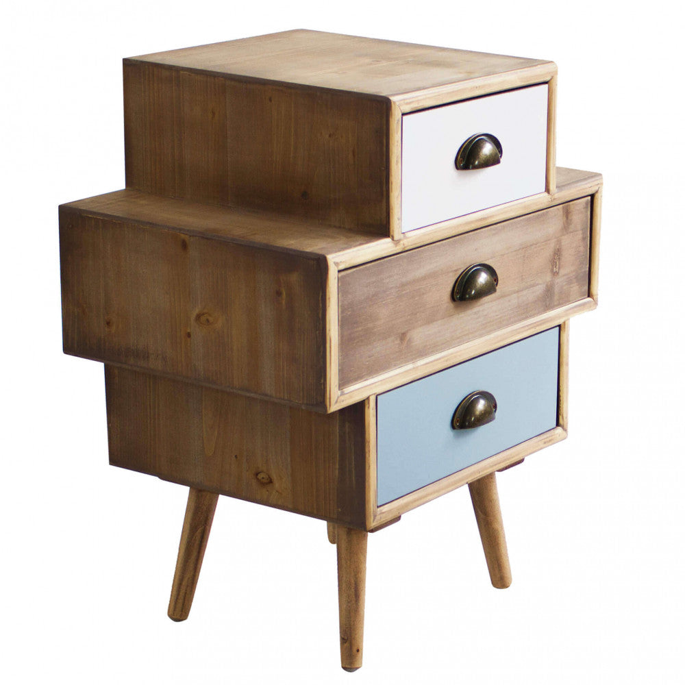 Mobiletto Victoria 50x35x49,5 h cm in Legno Multicolor