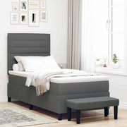 Letto a molle con cuscino Grigio scuro 80 x 200 cm Tessuto 3343947