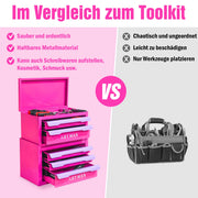 CASSETTIERA Organizer da scrivania 5 cassetti in acciaio Viola/Rosa