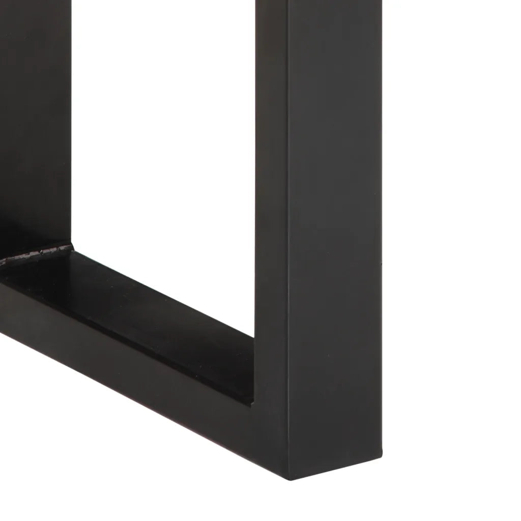 vidaXL Panca 160 cm in Legno Massello di Mango Grezzo e Acciaio