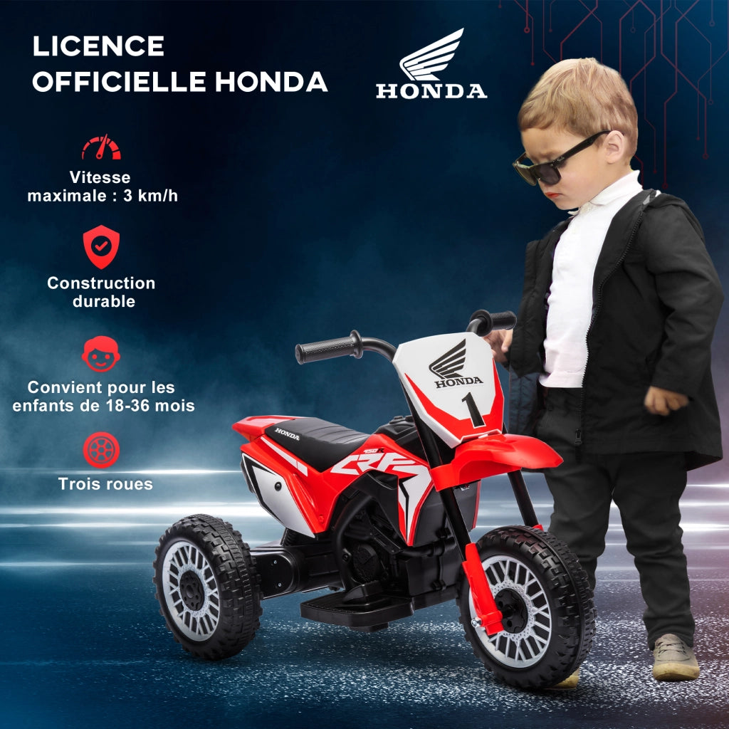 Moto Elettrica per Bambini 3 Ruote ¨C zephmum ¨C Rosso 6V 18-36 Mesi