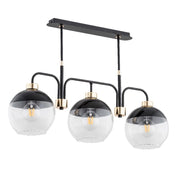 Plafoniera industriale metallo nera/oro Almary 3xE27 Alfa
