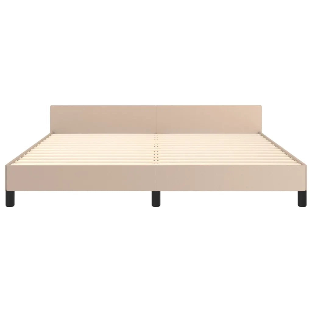 Giroletto con Testiera Cappuccino 180x200 cm in Similpelle