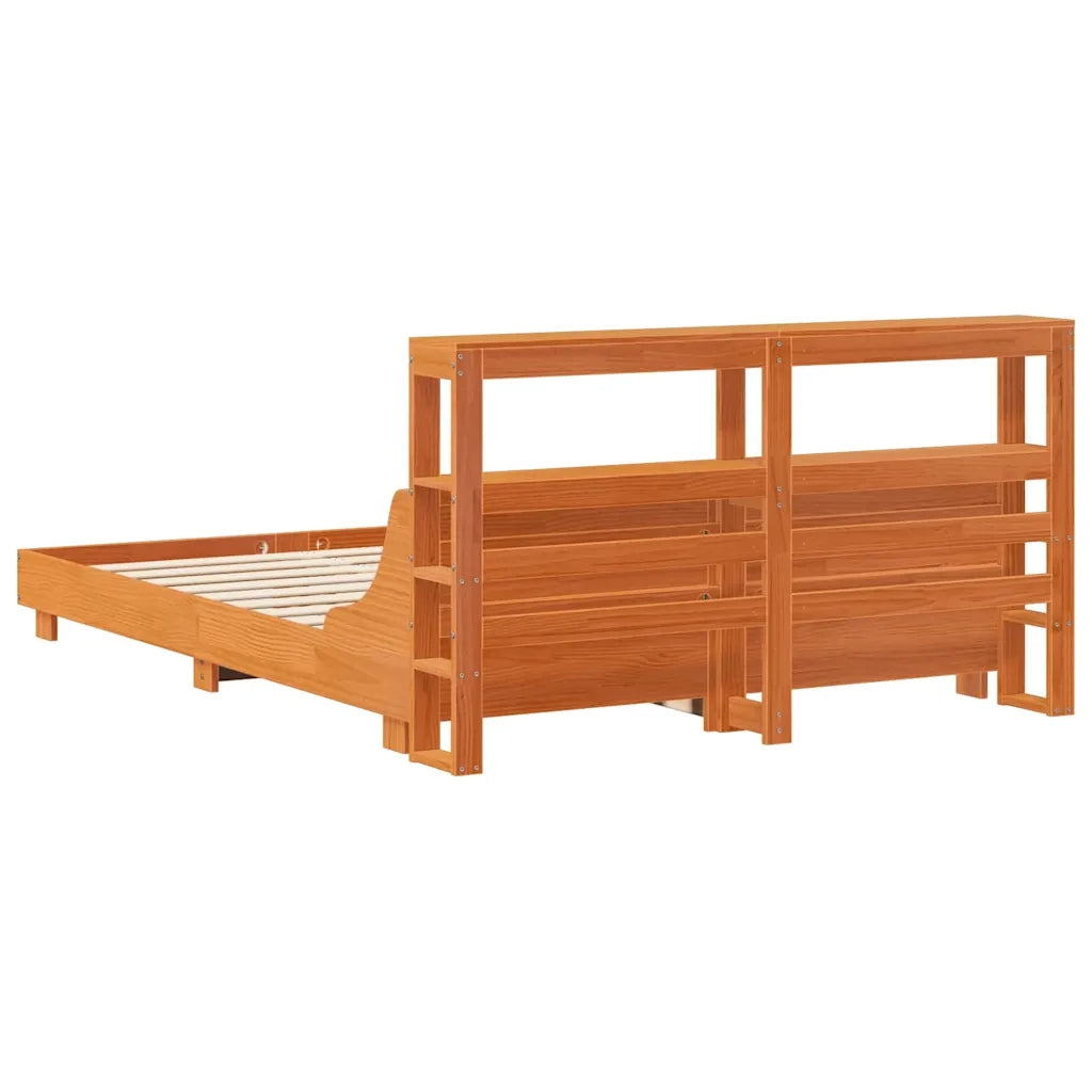 Letto senza Materasso Marrone Cera 160x200 cm in Legno di Pino 3306416