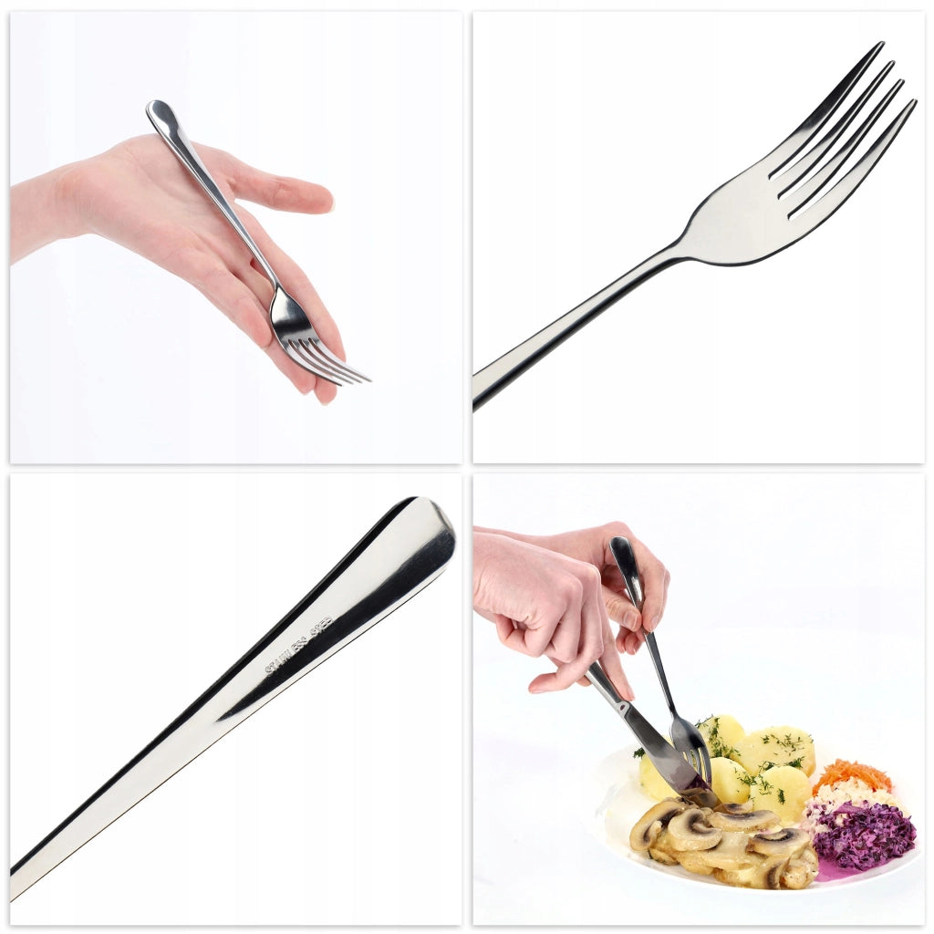 Forchette da tavola KADAX, posate in acciaio resistenti, 20 cm, set da 3