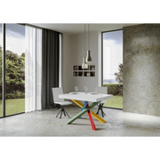 Tavolo allungabile 90x160/264 cm Volantis telaio Multicolor - Bianco Frassino